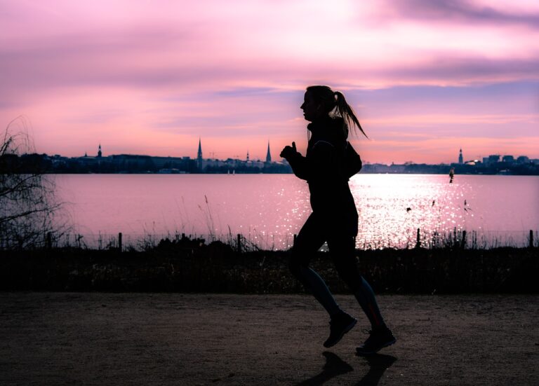 run, silhouette, jog